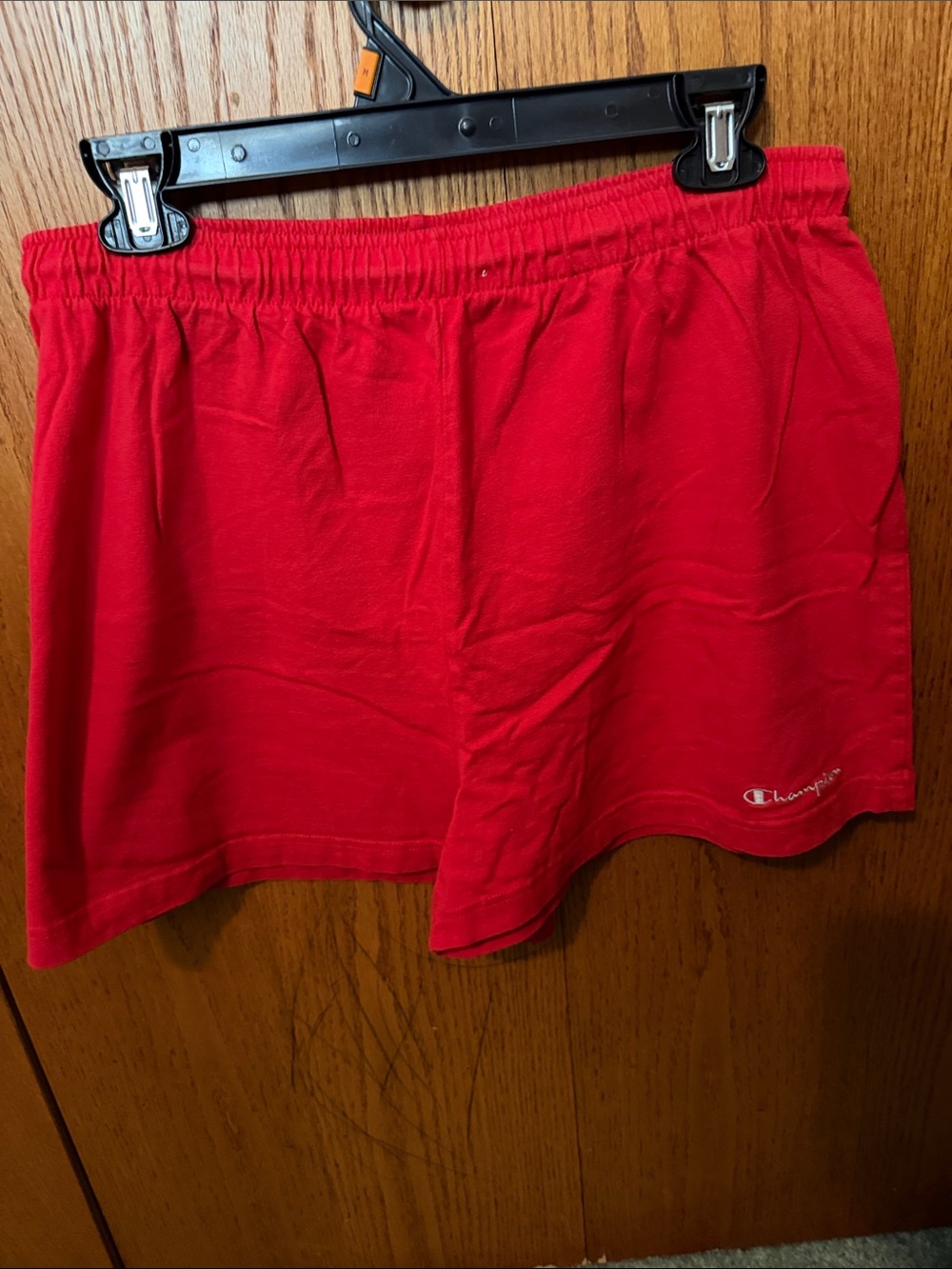 Champion Red Athletic Shorts with Elastic Waist
